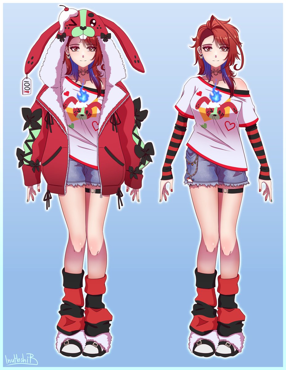 The_InuHoshi's tweet photo. Casual outfit prediction~
I decided to do an on and off hoodie version -w-
#CasualLiz #BloodflameArt https://t.co/cxf1kFMNP0