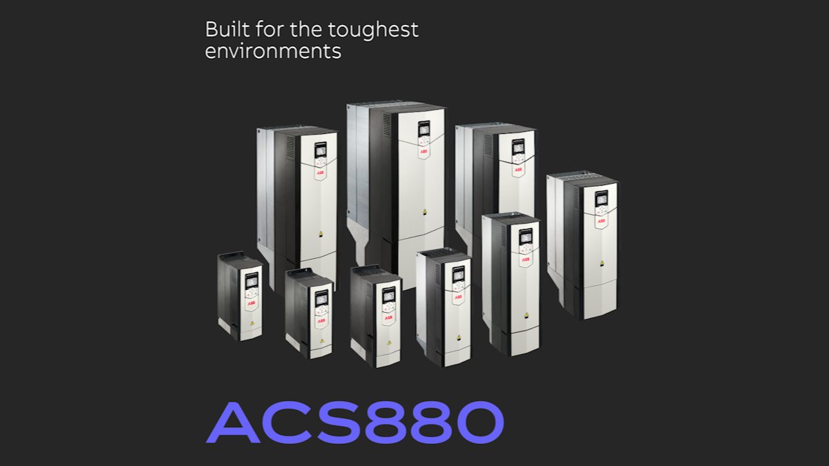 CatesControls's tweet photo. Need a heavy‑duty drive that’s truly ready to work? The ACS880 delivers.
 
It comes packed with built‑in features that simplify ordering, speed up delivery, and cut commissioning time — giving machine builders and operators a turnkey solution, not a project.
 
Built for the toughest environments, the ACS880 offers a proven 9‑year maintenance interval and slots seamlessly into demanding applications like marine winches, artificial lift, centrifuges, and compressors.
 
Easy to control. Precise. Safe. Reliable. Efficient.
The ACS880 is the workhorse drive you trust when performance matters most.
 
Contact us to learn more about the ABB ACS880 family.
 
https://t.co/2PVO3EWGzz
 
#ABBPartner  #ABBDrives