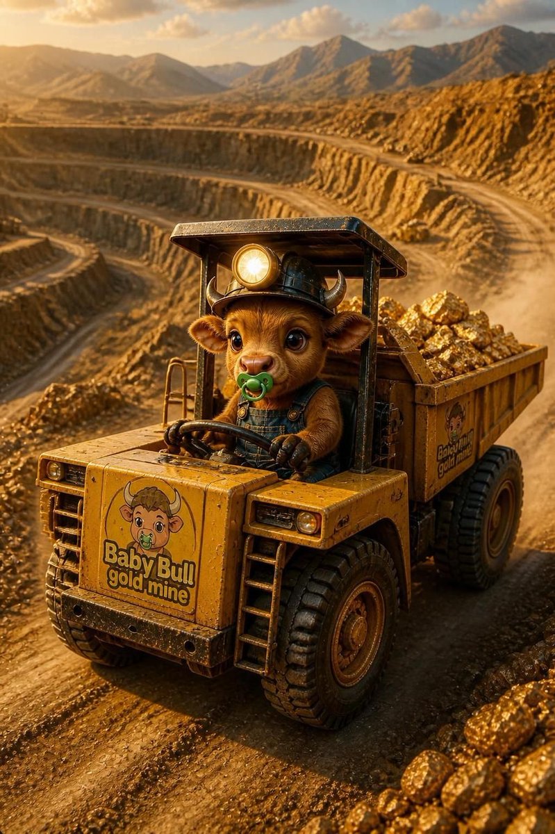 Babybull_CTO's tweet photo. @Alvarez_sa1 $BabyBull dreams of his own gold mine ✨️ 💛 
1 baby steps at a time. https://t.co/osZsipw5Oa