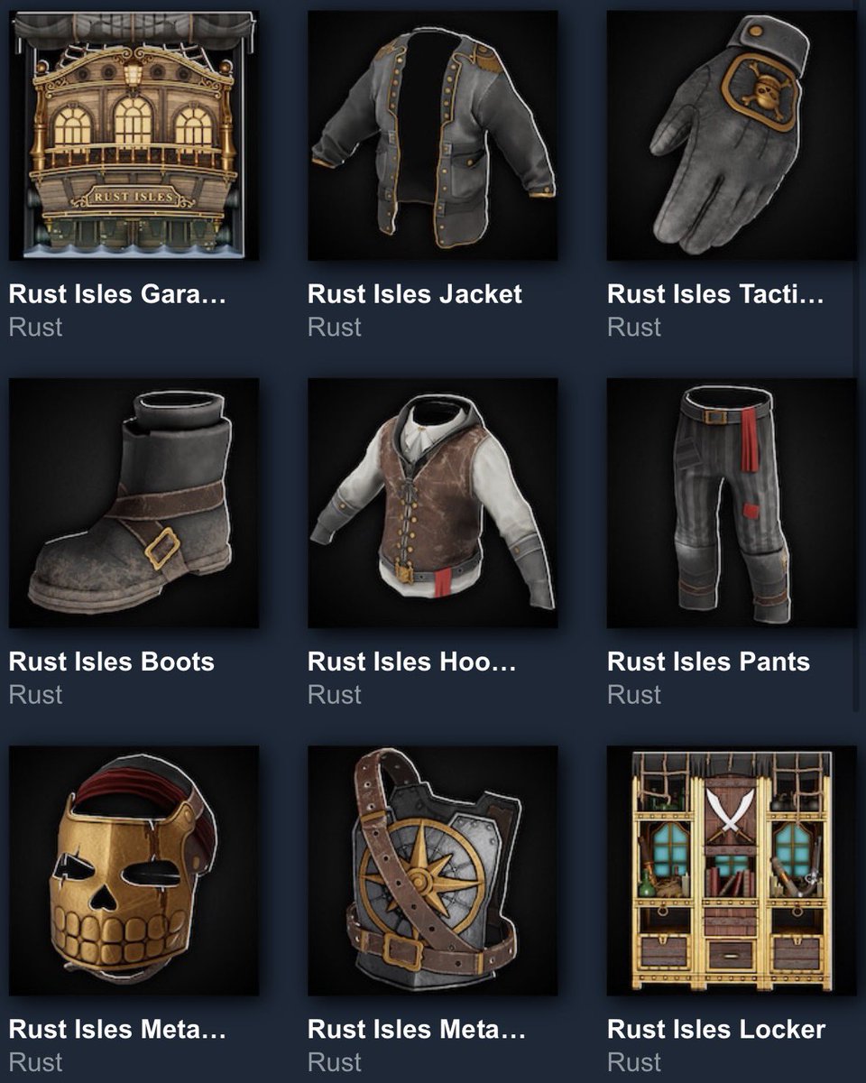 YuwiGoat's tweet photo. Me and my partner @Graphyyy_ had the pleasure of making the skins for Rust Isles! (Also the rocket launcher!!)

We’re extremely proud and we really hope you like these!!! be sure to get them all <33 https://t.co/o2PYymWYXE