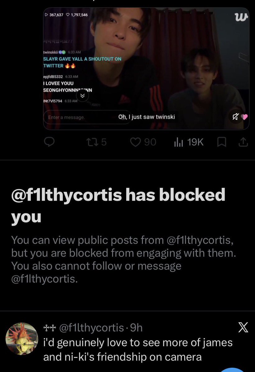 yufanctrl's tweet photo. @eom2k LMFAOSOOOO THEY BLOCKED ME https://t.co/QaFvxhDcPL