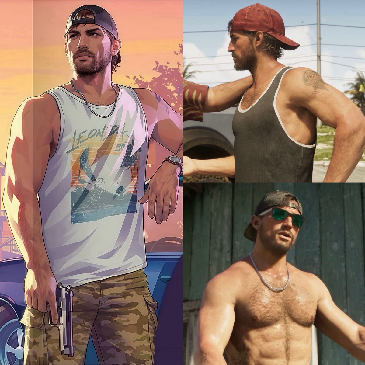 cIoudgf's tweet photo. the new gta art god never stop giving me jason with a beard long hair &amp; backwards cap https://t.co/TuDDcHXkVe