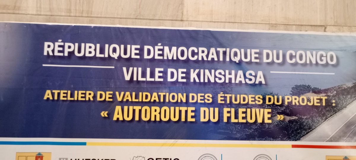 kininfosplustv's tweet photo. KINSHASA : DANIEL BUMBA CLÔTURE L’ATELIER DE VALIDATION DES ÉTUDES DU PROJET « AUTOROUTE DU FLEUVE »
@KinshasaHotel 
@daniel_bumba_01 
@financesrdc https://t.co/awVt0qTRvl