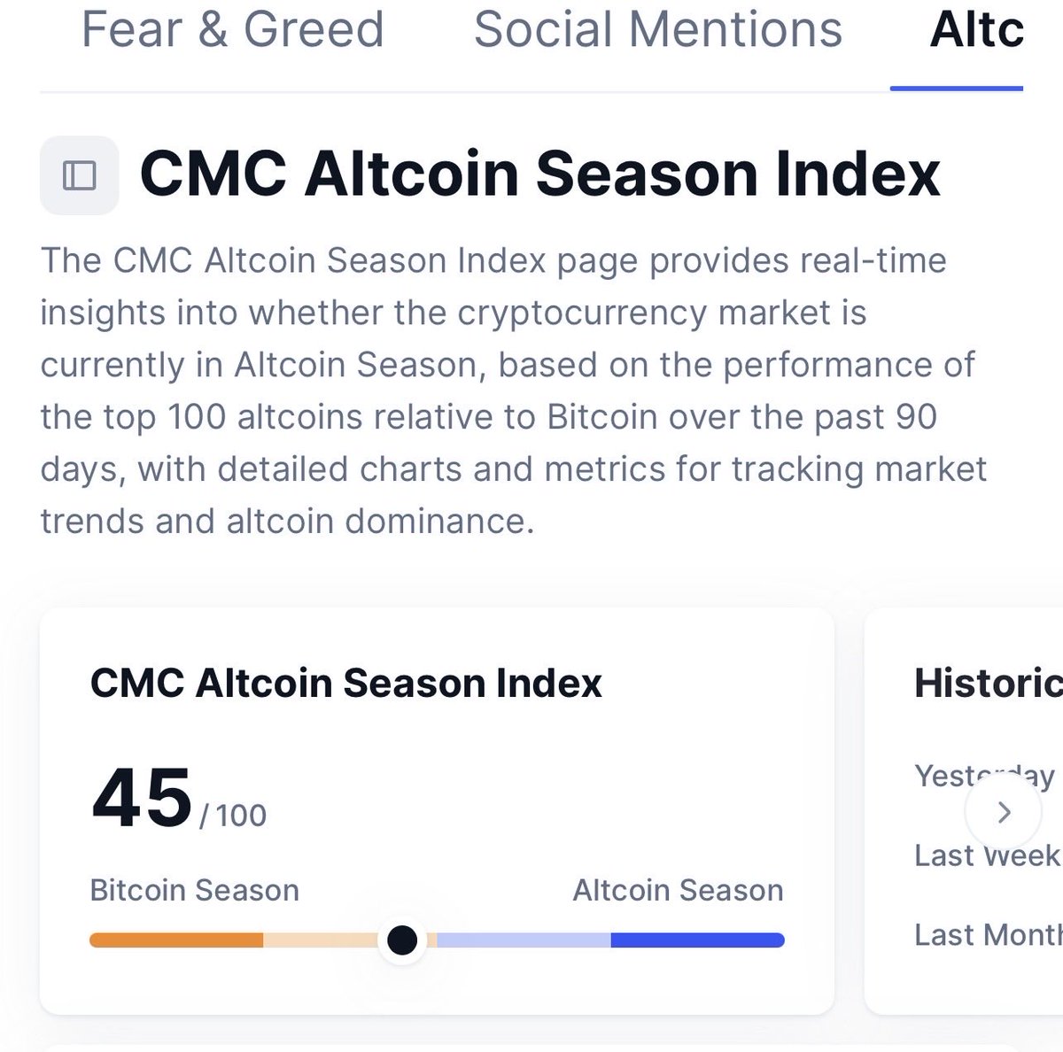stillholdingg's tweet photo. Altseason in the room?

Index just printed 40+.
That’s not the party.
That’s the hallway.

40–50:
BTC still leads.
A few alts wake up.
Smart money rotates quietly.

50–70:
Timelines get loud.
Every L2 is “the next 100x.”
You start feeling late.

70–80:
It’s coming from every speaker.
Your barber has a bag.
CT is only posting green PNLs.
That’s usually distribution, not the invitation.

The algorithm:
Buy boredom.
Trim noise.
Exit applause.

When the index looks like a celebration,
the 99 are the exit.

STILL HOLDING