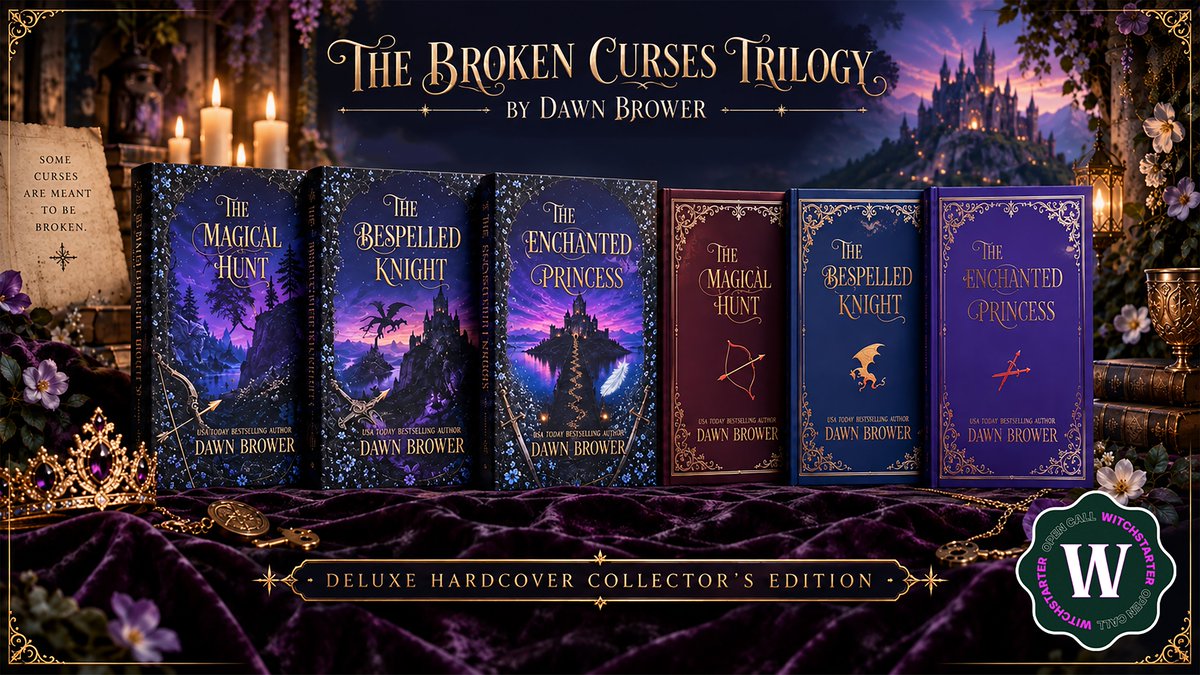 1DawnBrower's tweet photo. The proofs are in my hands. Copper foil, sprayed edges, ribbon bookmarks, all of it real.

Broken Curses launches on Kickstarter September 22nd.  Follow now so you don't miss it. https://t.co/Ns0xjUmgkw https://t.co/c8j6bMUNdn