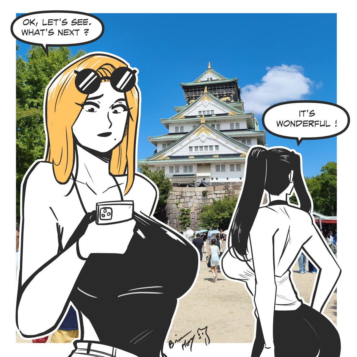 BriceMerry1's tweet photo. Lawenn is still on vacation, everything is fine. As long as she avoids to look at her phone. (1/2)

#artwork #gingersisters #LawennPi #comics #fantasy https://t.co/AgRVQsCd2Z
