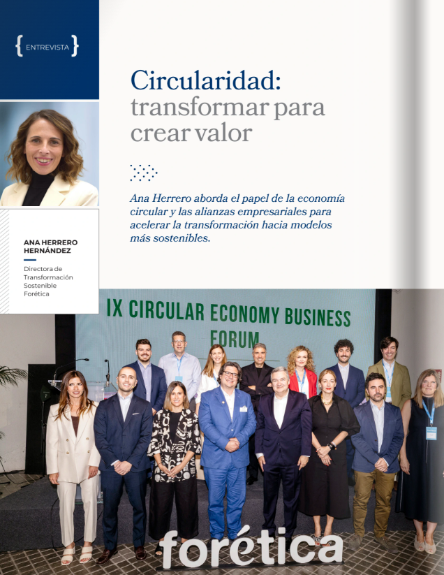 CECODES's tweet photo. En SOSTENIBLEMENTE 40, conversamos con Ana Herrero, Directora de Transformación Sostenible de @foretica, sobre cómo la circularidad se consolida como una estrategia de competitividad y resiliencia empresarial, y el papel de las alianzas para acelerar esta transformación.

Los invitamos a leer la entrevista completa y a descubrir todos los contenidos de la edición 40 de SOSTENIBLEMENTE por medio del enlace:

https://t.co/qb3LYkqccW