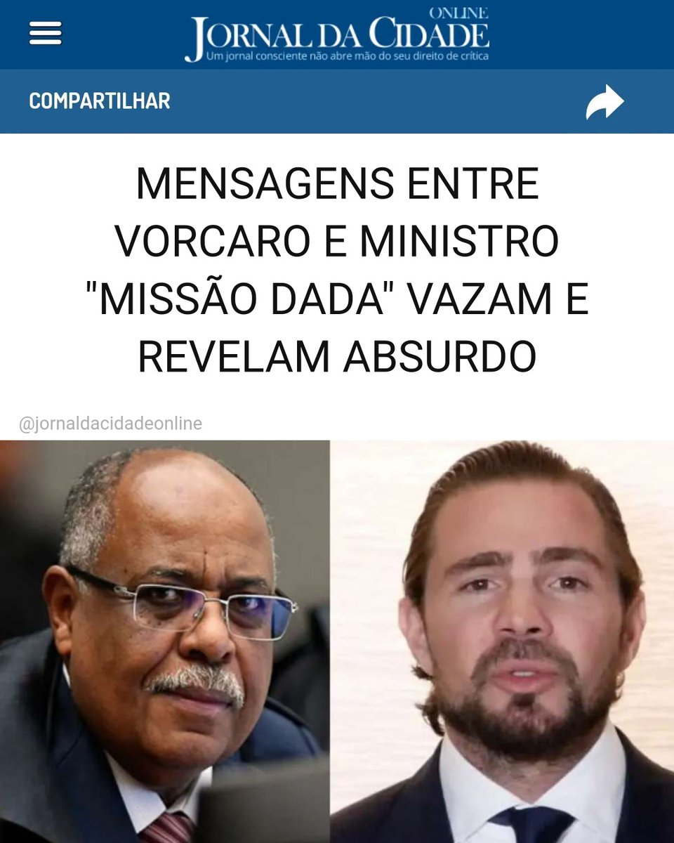 JornalDaCidadeO's tweet photo. MENSAGENS ENTRE VORCARO E MINISTRO "MISSÃO DADA" VAZAM E REVELAM ABSURDO

Mensagens encontradas no celular de Daniel Vorcaro apontam para uma relação de proximidade entre o ex-banqueiro e Benedito Gonçalves, ministro do Superior Tribunal de Justiça (STJ), segundo informações publicadas pela Folha de S.Paulo.

Em maio de 2024, Benedito enviou uma mensagem a Vorcaro após reencontrar o então banqueiro em um evento:

"Boa noite. Feliz em rever o amigo. Festa bonita! Parabéns! Ab Benedito".

Vorcaro respondeu chamando o ministro de "Caro amigo" e, na sequência, escreveu:

"Obrigado pelo carinho".

O ex-banqueiro ainda sugeriu um novo encontro entre os dois:

"Vamos marcar o charuto em Brasília".

As mensagens continuaram em 2 de julho daquele ano. Na ocasião, Vorcaro voltou a tratar Benedito como "grande amigo" e propôs que eles se encontrassem na capital federal.

"Grande amigo, tudo bem? Vamos marcar encontro em Brasília no seu retorno do Rio!", escreveu Vorcaro.

Benedito respondeu que retornaria do Rio no dia 29 e afirmou que entraria em contato com Vorcaro. Na mesma conversa, acrescentou:

"E aqui sempre à disposição."

O ministro também enviou uma figurinha com um cumprimento entre duas mãos e a inscrição "tamo junto".

A relação entre os dois também aparece em um evento realizado em Londres, em abril de 2024. Benedito participou de uma degustação de uísque Macallan destinada a autoridades e promovida por Vorcaro naquele período.

CNJ

No primeiro semestre deste ano, Benedito Gonçalves declarou-se impedido de julgar processos relacionados ao Banco Master no STJ.

Atualmente, o ministro ocupa o cargo de corregedor do Conselho Nacional de Justiça (CNJ), função que exercerá até 2028. Ele sucedeu Mauro Campbell Marques, que tomou posse como vice-presidente do STJ no mês passado.

Entre as atribuições da Corregedoria do CNJ estão o recebimento de reclamações e denúncias sobre possíveis irregularidades envolvendo magistrados, além da realização de sindicâncias, inspeções e correições diante de suspeitas de infrações graves.

Matéria do Jornal da Cidade Online