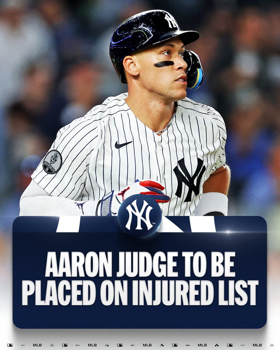 Aaron Judge to be placed on the 10-day injured list (right calf strain) per multiple reports, including MLB’s @​BryanHoch 
 [📷](https://pbs.twimg.com/media/HSh