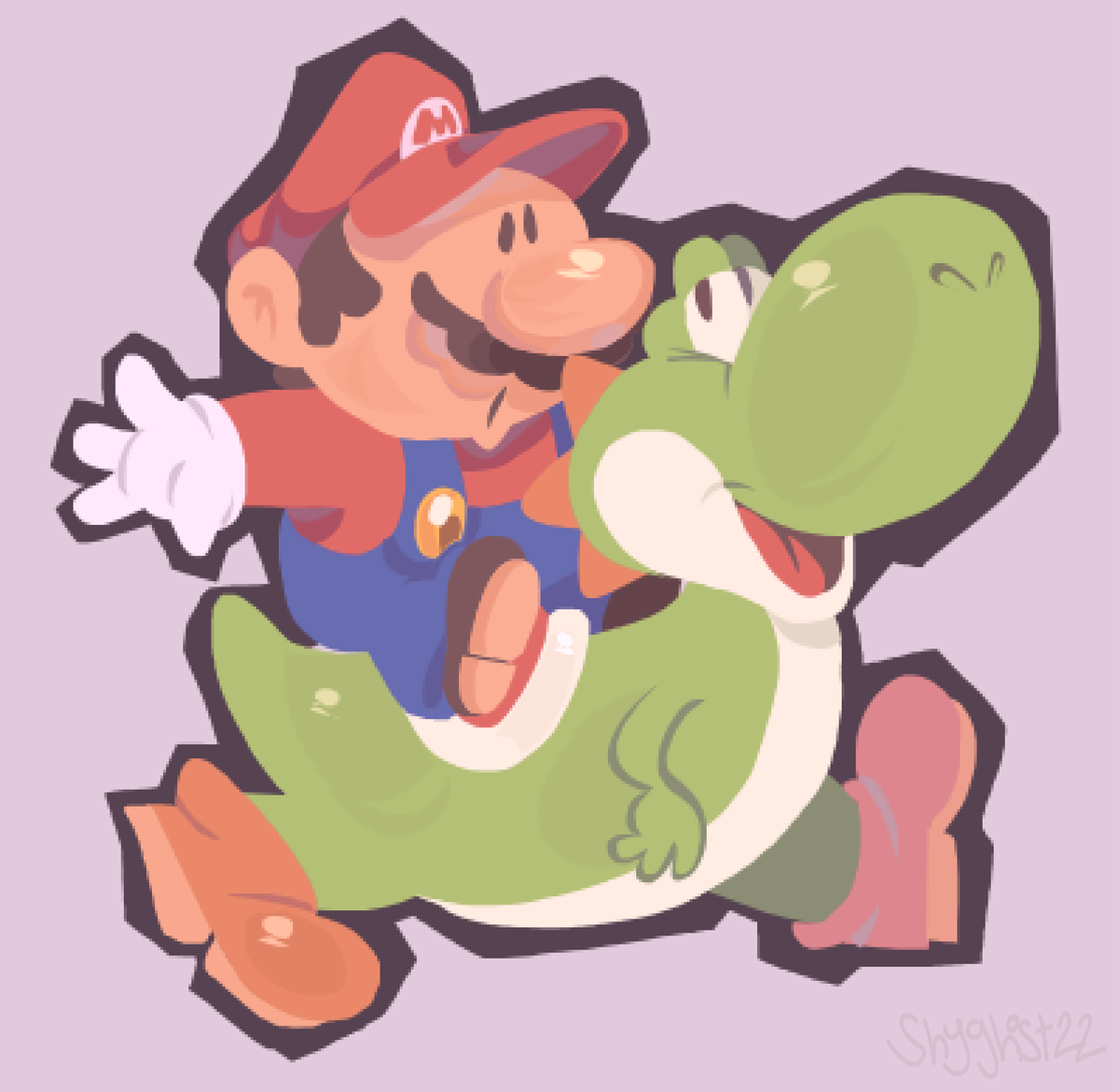 FromNoth2Somth's tweet photo. mario and yoshi thing https://t.co/Es6dtLYfrN