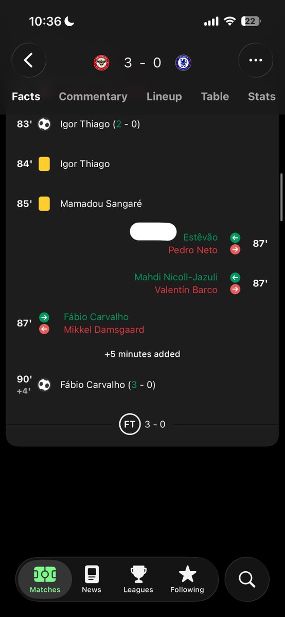 FgsBall's tweet photo. If it’s not 80 plus mins he doesn’t sub in Estevao, he’s should come on in with 5 mins left to perform magic while Neto stinks for 80 plus minutes, lmao https://t.co/4PHoRLnzG6