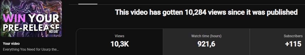TheBlueprintFAB's tweet photo. Our Usurp Prerelease video just crossed 10k views!!🥳

We are humbled by the massive support on our first two videos, thank you all!🙏

And this is just the beginning...👀
#fabtcg https://t.co/07cub8XygV