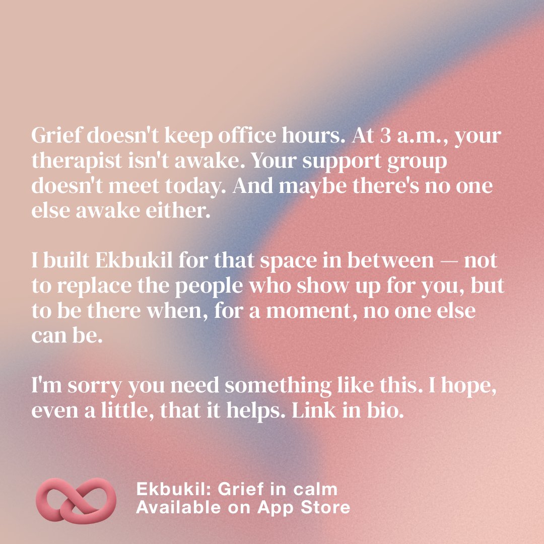 datafoxsoftware's tweet photo. Ekbukil: Grif in calm 
Available on App Store https://t.co/LFdZiSDvz4 

#griefsupport #griefjourney #griefandloss #continuingbonds #healingprocess #widow #widower #griefawareness #mentalhealthmatters https://t.co/ZbXDNbLvFt