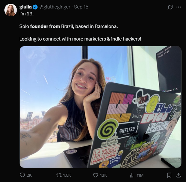 stockiusquant's tweet photo. 50M VIEWS IN A SINGLE DAY ON ALL POSTS.

There is a new BIG trend on X and everyone doing it.

Everyone is posting:

"I'm 25, Solo founder, based in New York, Looking to connect"

And now everyone memeing it.

"I'M A TRENCHER LOOKING TO CONNECT"

https://t.co/Q18upaBOeb https://t.co/tIJFL1RPvz