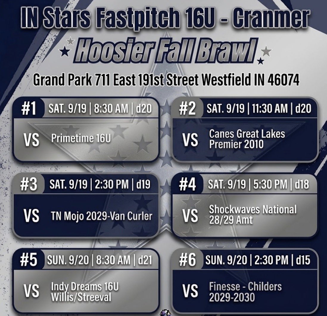 instarsfstpitch's tweet photo. The first tournament of the Fall Season is here! Let’s goo! 

#softball @TopPreps @ExtraInningSB @SBRRetweets @PrepSoftball @ScoutSoftball @TOP_D1RECRUITS
@SunilSportsNews 
@starsnationalfp https://t.co/biyRwxGzRs