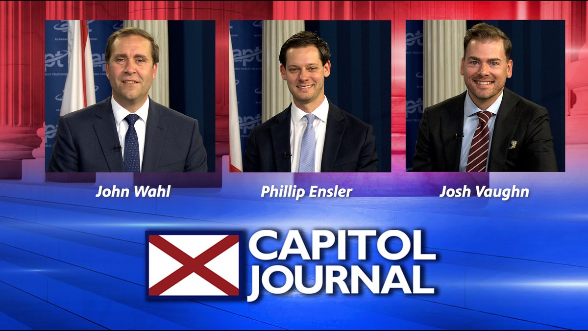 CapitolJournal's tweet photo. Double feature tonight!

Capitol Journal airs at 7:30 w/ candidates for Lt. Governor &amp; Josh Vaughn of @AlabamaTrucking.

Immediately following is our latest episode of Spotlight on Education, featuring @Trish_Crain, Allison King of @myAEA &amp; Mark Dixon of @aplusala.

Tune in! https://t.co/aNaYaJe16J