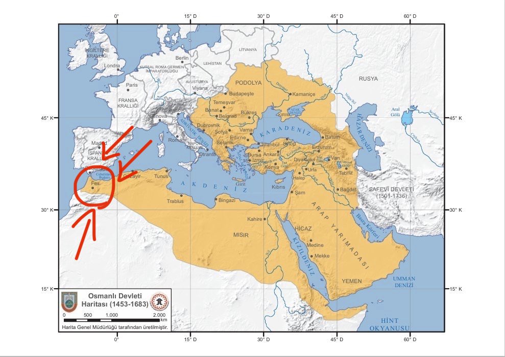 Simo__Ben's tweet photo. Why the Turkish ministry of education @meb_ttkb is adding part of the Kingdom of Morocco to the historical Ottoman Empire Map⁉️
Morocco was never part of the Ottoman Empire‼️

Why teaching incorrect info to the Turkish kids⁉️
@RTErdogan @MFATurkiye
@Marocdiplo_EN @MoroccoInTurkey https://t.co/WVIaGvgTRi
