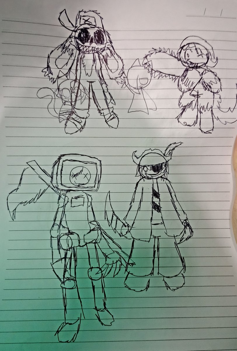 fluttercannon's tweet photo. Drawing every #pursuitcore killer by memory at school(⁠ ⁠╹⁠▽⁠╹⁠ ⁠) https://t.co/yh3QKsHMXT