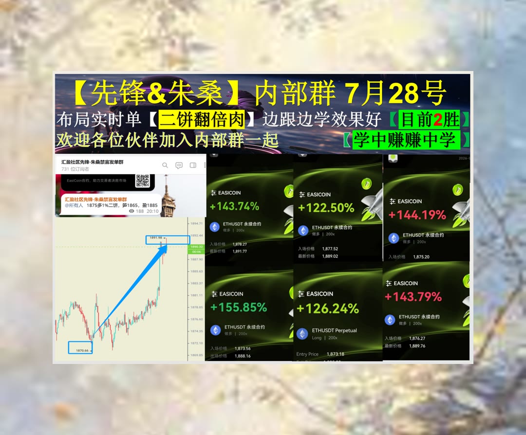 RinaFigler87iy's tweet photo. Action is the proper fruit of knowledge.
ETH支撑如何？持续跟踪关键区域。投资🙀UAI👜ZKsync🔸Ethena USDe
Stellar♿United Parcel Service Inc.  联合包裹😏海德拉🍏美联储
比特币 以太坊 币圈 免费合约跟单社区👉 @fzy988 👈 https://t.co/etQISQWDdF