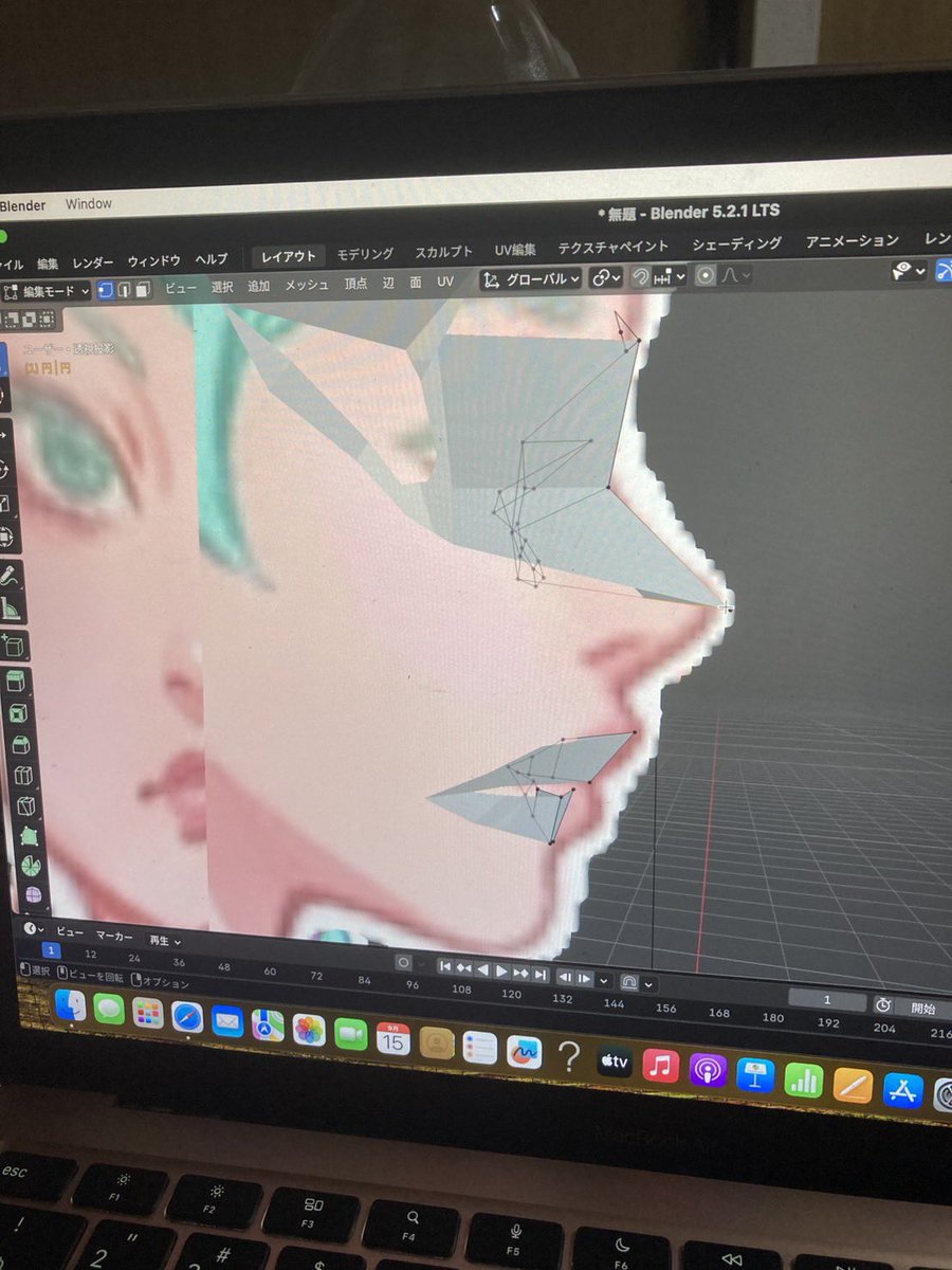 ococolojohnny's tweet photo. #Blender #Blender3D #TexturePainting #VRChat 
←before after→
丸2日かかった🫠 https://t.co/PiseSWffQE