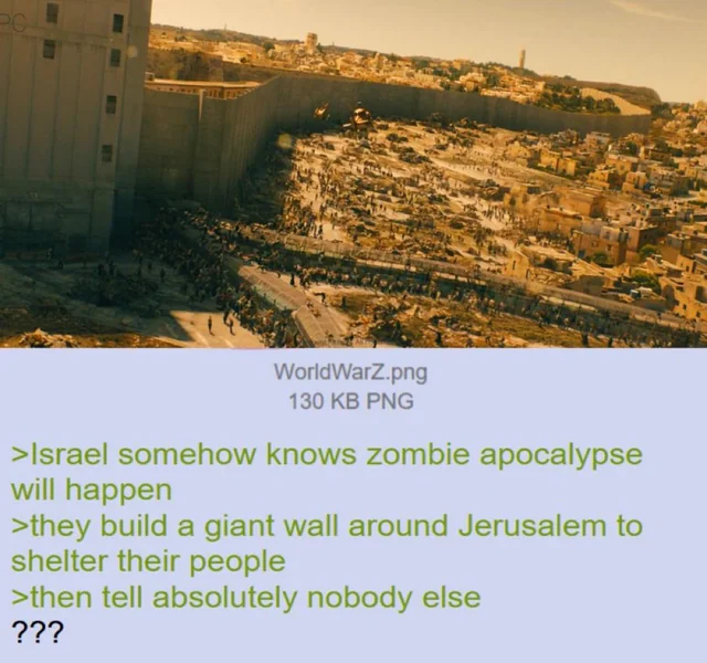 ShitpostRock's tweet photo. This is still by far the funniest thing about World War Z https://t.co/upvV4FBJVC