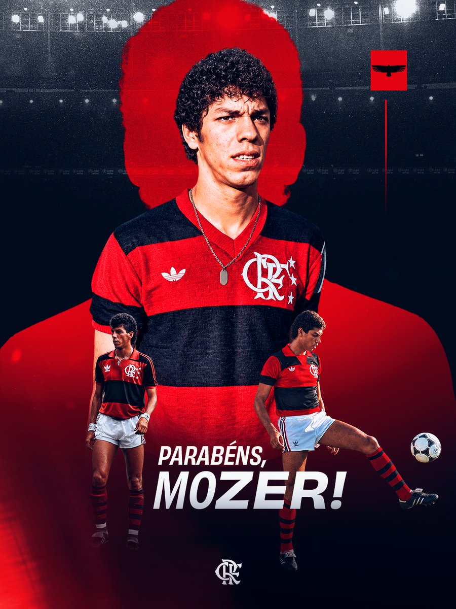 Flamengo's tweet photo. Dia de desejar feliz #aniversário para um dos grandes zagueiros da nossa história! 

Mozer, que completa 66 anos hoje, foi mais um integrante da nossa eterna Geração de Ouro. Ficou marcado na história do Mengão com as conquistas do título Mundial e da Libertadores em 1981, de 3 Campeonatos Brasileiros (1980, 1982, 1983) e dois Campeonatos Cariocas (1981 e 1986)!

Parabéns e obrigado por tudo, Mozer! Viva você e Saudações Rubro-Negras! 🔴⚫