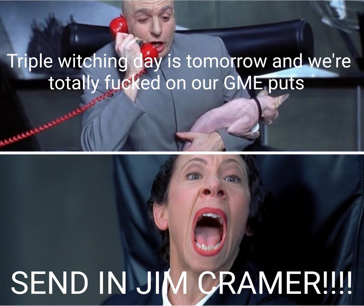 Crylouderplease's tweet photo. @sneedweb $GME @jimcramer
#MarketManipulation
#TripleWitchingDay https://t.co/5GD9zPJN5g