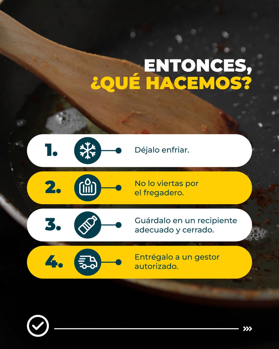 EPACartagena's tweet photo. ¡El aceite usado no va por el lavaplatos! 🚫🛢️

Desecharlo incorrectamente puede contaminar el agua, afectar las tuberías y generar impactos en el ambiente. 🌊🌱 https://t.co/5CvvYMl8u0