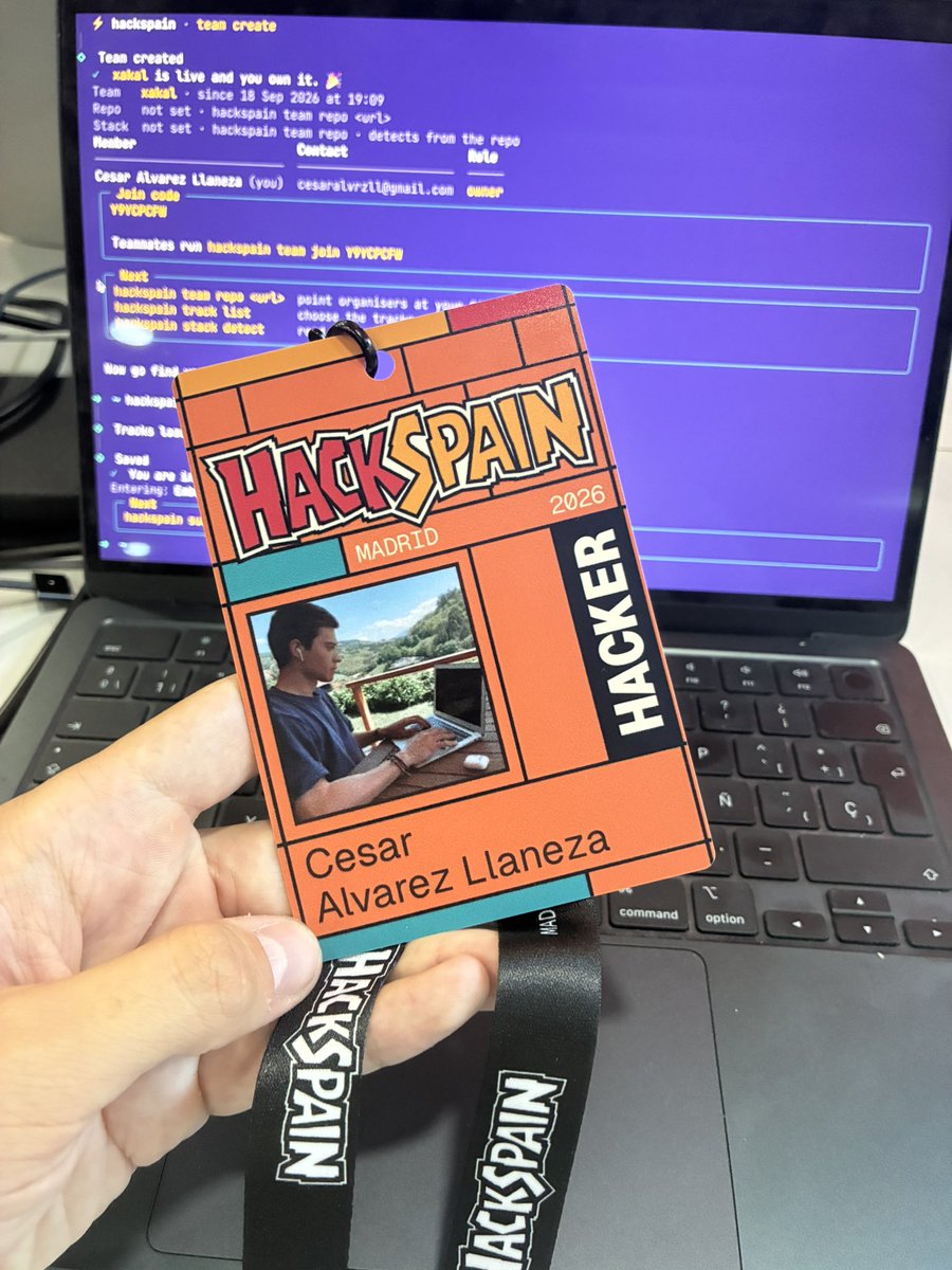 cesaralvarezll's tweet photo. This weekend, we’re participating in #HackSpain 🇪🇸
A full weekend hackathon bringing together 250 young builders, competing across 5 tracks created by some of Spain’s top startups https://t.co/8iTyz8Oqbb