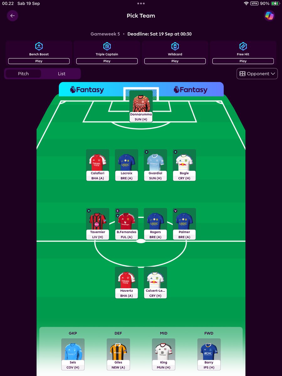 plummyprophet's tweet photo. gameweek 5 udah fix, entar balik gameweek 6 coba ngotak-ngatik backlinenya https://t.co/g8N2B9FgC3