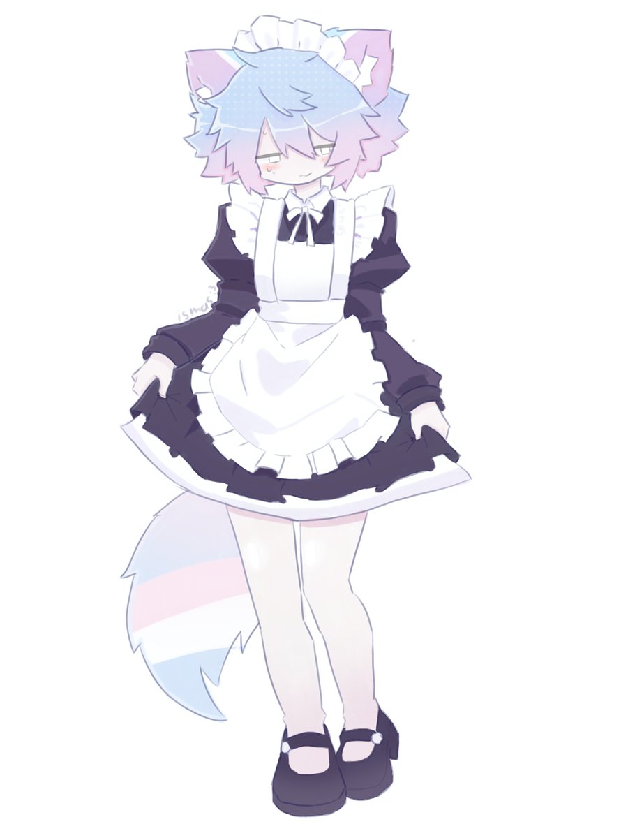 ismasiscool's tweet photo. Drew my femboy oc as maid https://t.co/2KohBsICHl