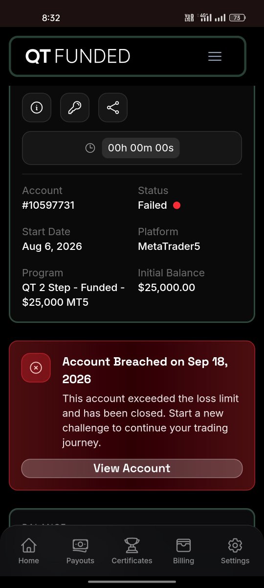 jayadeep1999's tweet photo. After failing 18 accounts with QT Funded, I finally made it to the moment I had been fighting for — my payout.
I thought all those sleepless nights, and failures finally paid off.
But when it was time to receive my money, my payout was rejected.
@Khldfx @avikkfp @TrustedPropHub https://t.co/wSyACaCOFX