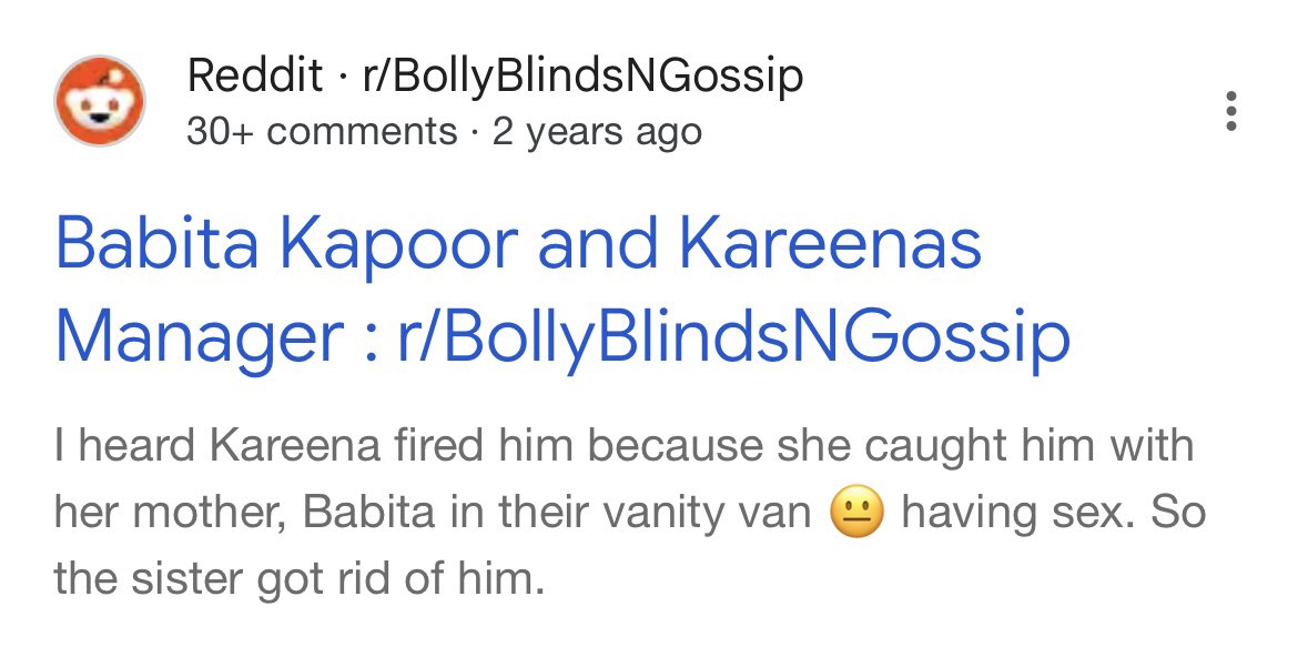 the_srishant's tweet photo. @Yasmin2186 This woman used to p!mp both her daughters (when they were minors) to producers. Karisma literally had a rate card and was forced to sleep around due to her p!mp of a mother Babita. 
Bollywood is infamous for momagers pimping their own daughters ever since the 70s. https://t.co/2KGnNojlQ4