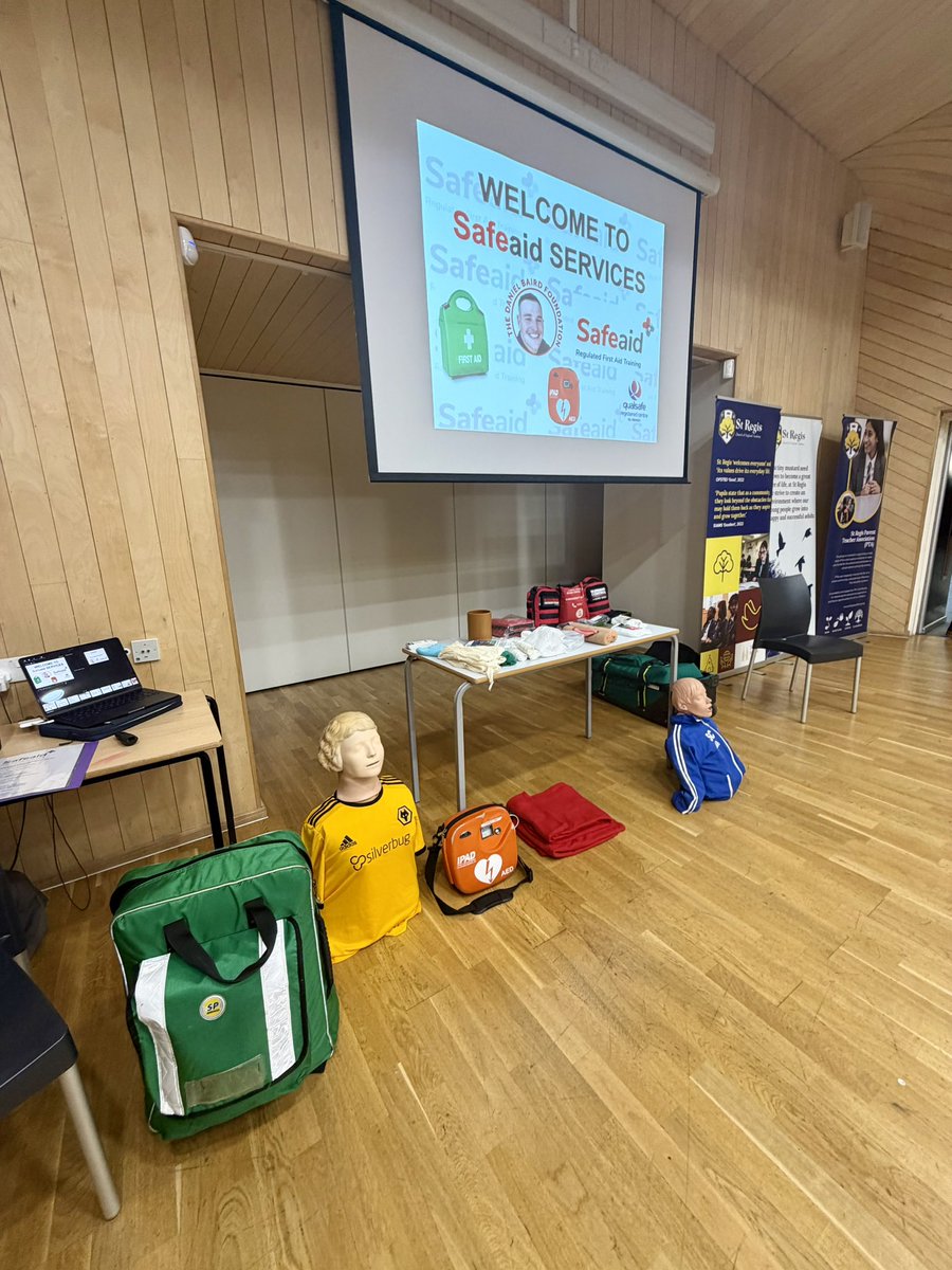 safeaidservices's tweet photo. A fantastic day teaching @StRegisWlv year 7 pupils then over to @SPetersAcademy for another 2 sessions again for year 7 students. All now trained on the @TheDanielBaird1  bleed kit and CPR another 300+ lifesavers well done all involved. https://t.co/Psa4Xx04Km