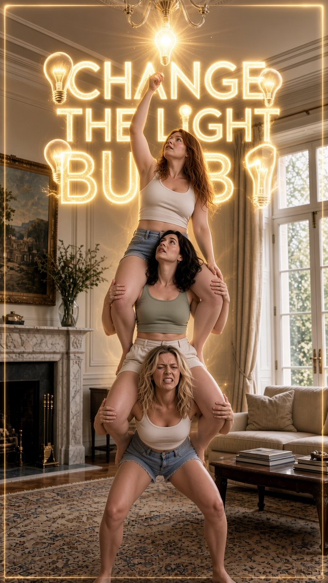 Shoushouride's tweet photo. Part 1: Change the Light Bulb 💡

Youtube : https://t.co/nNGSF0cxGk

#shoulderride #humantowers #piggyback #liftandcarry #lightbulb https://t.co/RKE7bE79dC