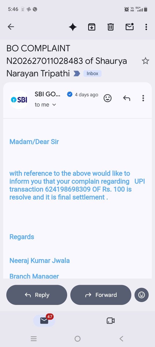 Shaurya_3pathi's tweet photo. @TheOfficialSBI @NPCI_NPCI @RBI एक सवाल : ₹100 refund SBI account से नहीं, बल्कि RAKESH KUMAR YADAV के private Paytm UPI account से क्यों भेजा गया? 

इसे RBI complaint के “final settlement” से कैसे जोड़ा गया?

@TheOfficialSBI @RBI evidence based clarification दें।

#SBI #RBI #UPI #DigitalPayment #SBIComplaint https://t.co/GX0twdPMwd