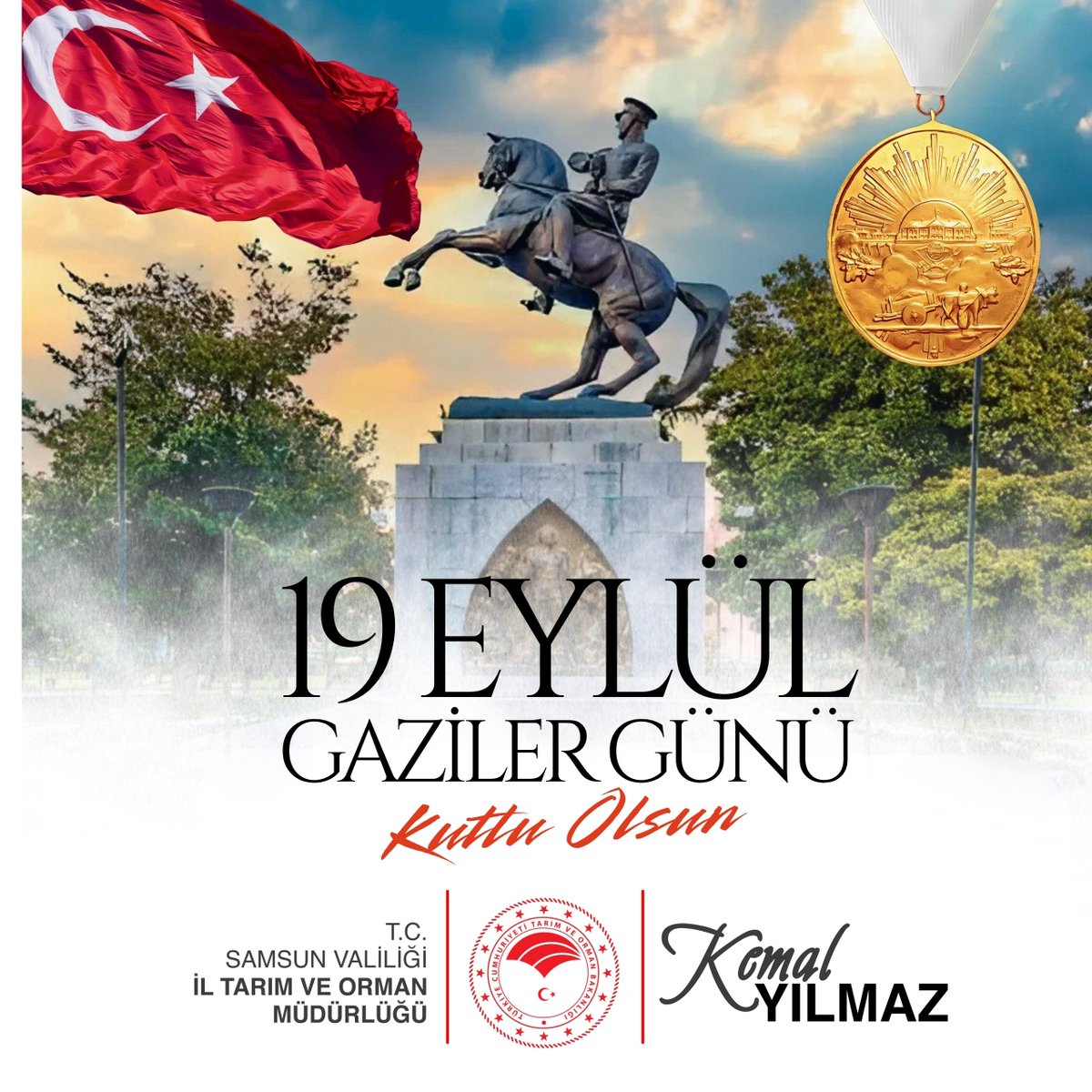 SamsunTRM's tweet photo. 🇹🇷 19 Eylül Gaziler Günü

Vatanımızın bağımsızlığı ve milletimizin huzuru uğruna fedakârca mücadele eden tüm gazilerimizin 19 Eylül Gaziler Günü’nü kutluyor; başta Gazi Mustafa Kemal Atatürk olmak üzere ebediyete irtihal eden gazilerimizi rahmet ve minnetle anıyoruz. https://t.co/atxnALpKpd