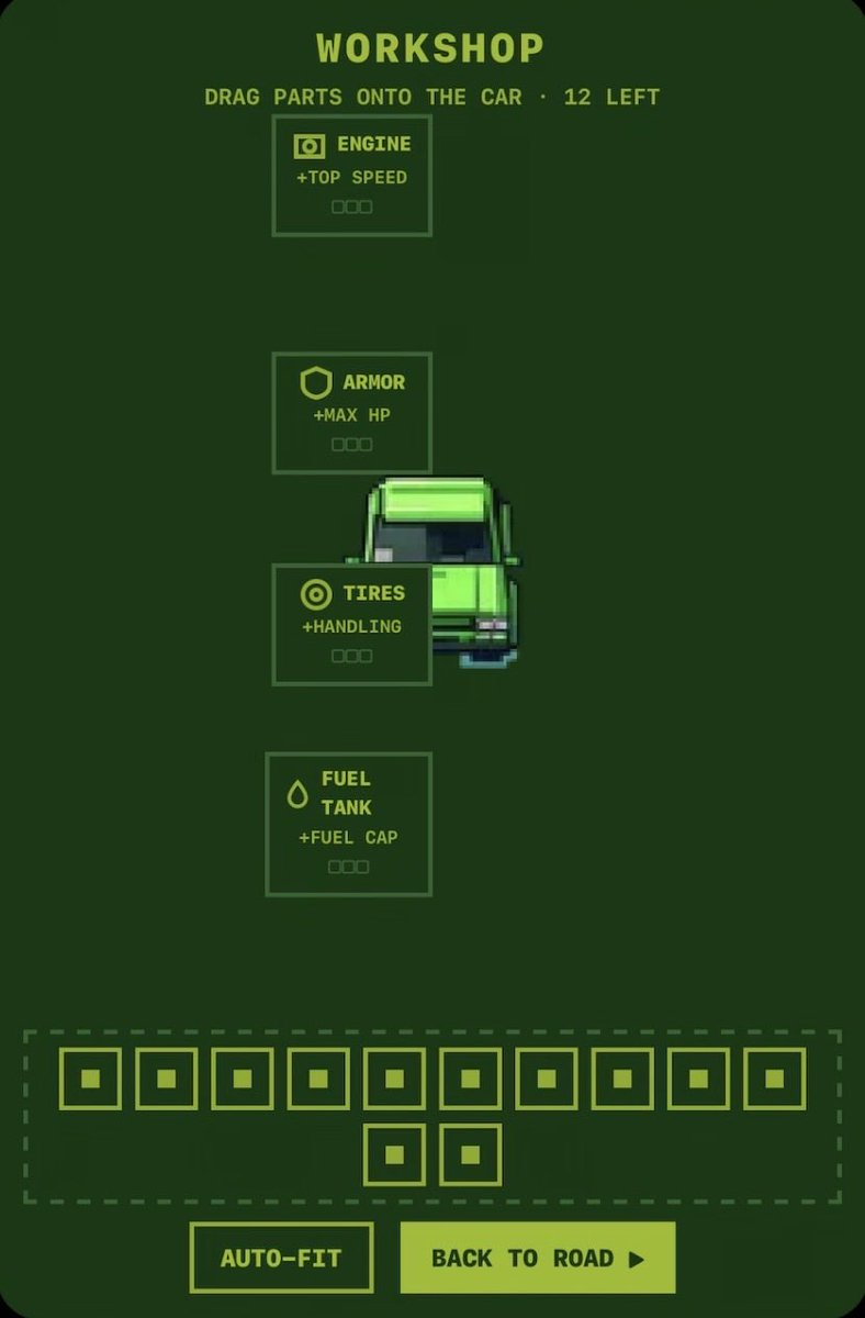 ChronoStagsGame's tweet photo. Zombie car!  A tribute to game boy style games. https://t.co/JJiFYbLqT7