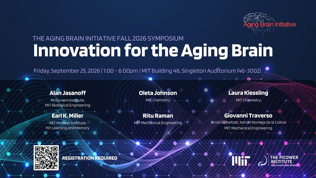 MIT_Picower's tweet photo. Join us a week from today for our afternoon @AgingBrainMIT symposium: Innovation for the Aging Brain. Six great talks + Posters. Registration will close on Monday: https://t.co/Zyc3kviVp0 #neuroscience #aging https://t.co/u1XUBcoyGi