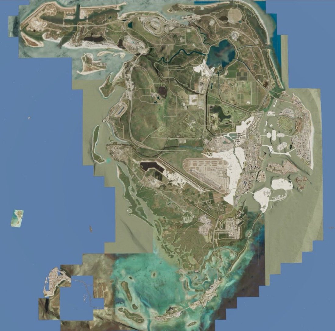 GamewithDave's tweet photo. This is an extremely early version of GTA 6’s map from around 2015 and a lot has changed since.

The panhandle and NASA parody were cut, while Daytona and Key West remain. The final map now stretches further north beyond Lake Leonida, with more mountains, towns and cities. https://t.co/1gE48I7R2v