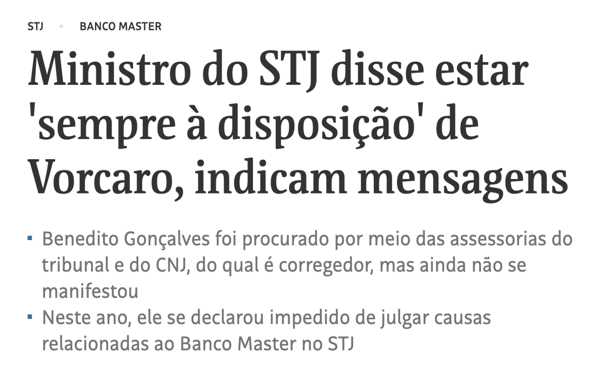 Rafael_RViegas's tweet photo. Benedito Gonçalves - sempre à disposição de Vorcaro - é o Corregedor Nacional da Justiça, vocês têm ideia das atribuições e da relevância deste cargo? https://t.co/W7dlbfGDFr
