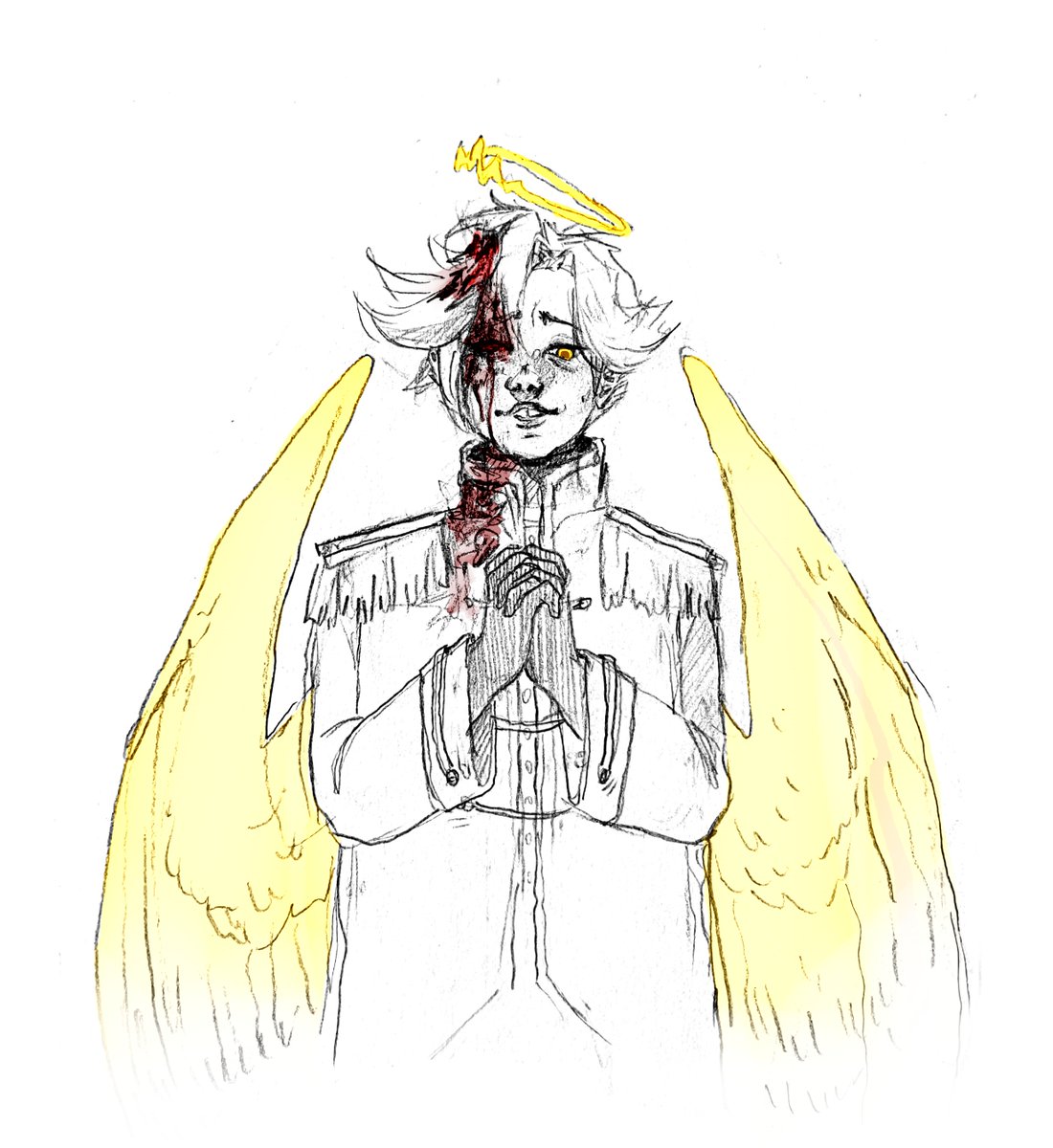 S_carararamel's tweet photo. WALK WITH ME-
abel showing more of how he died at some points, like how his halo is crooked? gah, i love that he is so open to redemption of sinners despite having the most valid reason to be hesitant given how he died aaaaaaa 😩
#hazbinhotelfanart #hazbinhotelabel https://t.co/DfyC9diF9j