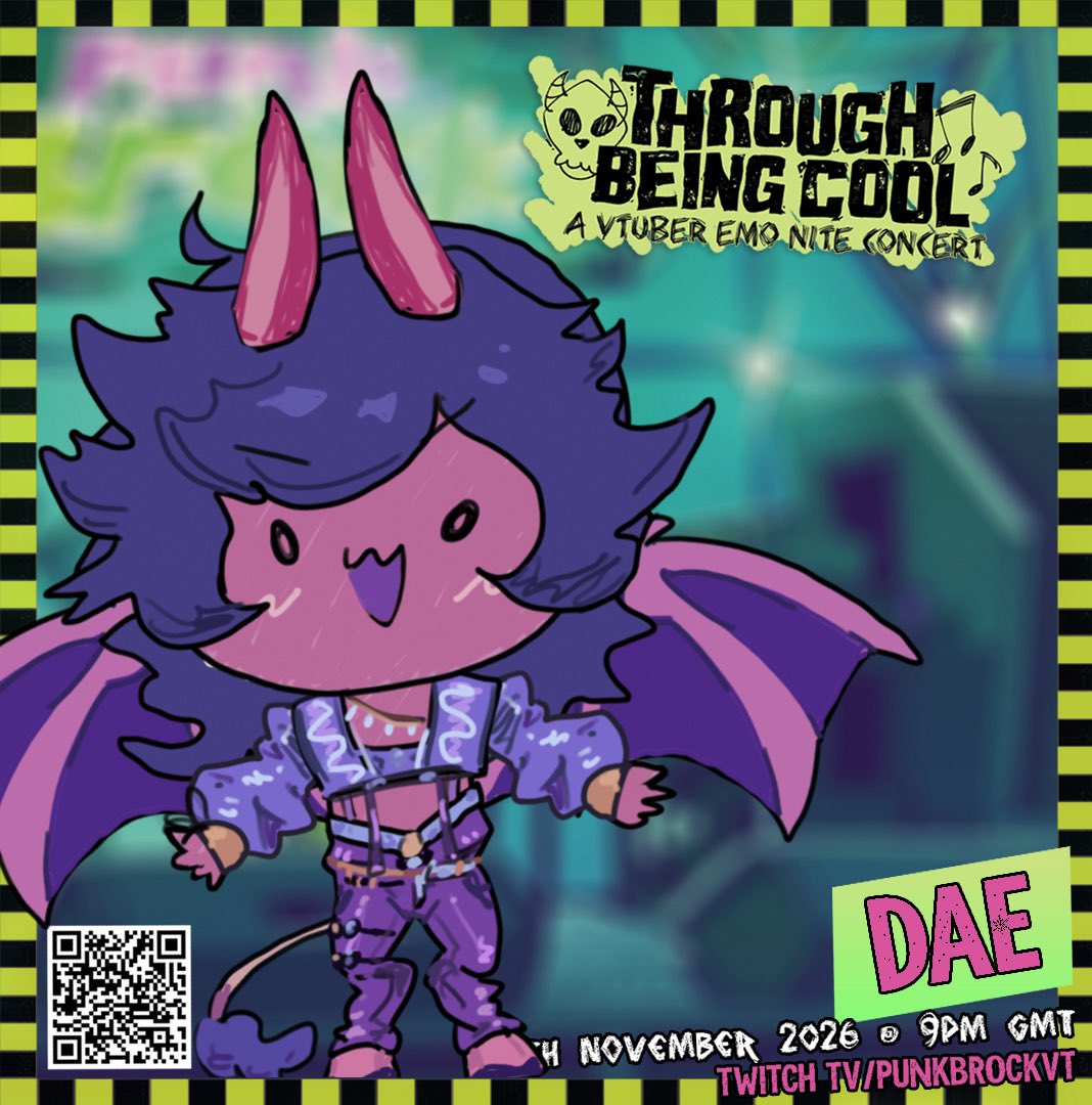 DaemonIMP's tweet photo. Suprise!! I’m going to be preforming at Vtuber EmoNite! Hosted by @PunkBrockVT See yall there~
#throughbeingcoolvt https://t.co/rlaxGe89wz