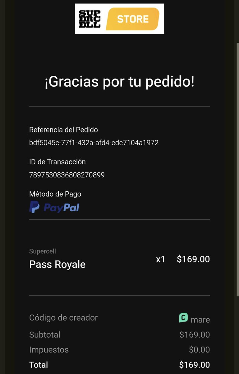 SimplyCloverMp4's tweet photo. Pase del Clash Royale comprado con código @mare_mp3 para que salga de Uruguay 👻 https://t.co/39Xtml33mz