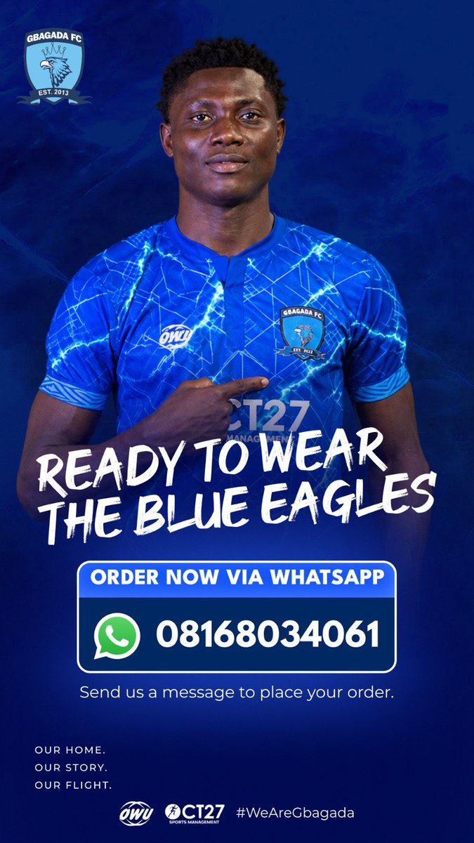 gbagadafc's tweet photo. Two Editions. One Badge!
The OWUxGBAGADA 26/27 Home Kit
Classic & Signature Editions.
#PrideOfGbagada | #OurFlight https://t.co/akO7aV4VZ1