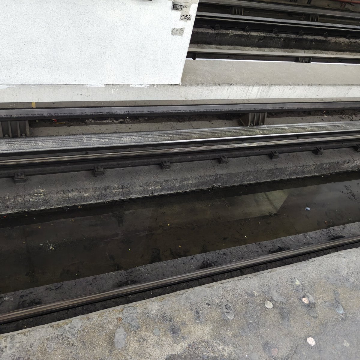 CarlosGrz93's tweet photo. @MetroCDMX Y luego se excusan con que es culpa de la gente si uds no limpian y generan más retrasos que nadie... Mierderos. Ah y como todo lo quieren peladito y la hocico, es Tacubaya línea 7 encharcada en las vías. Ineptos buenos para nada https://t.co/DuFih9hg7n