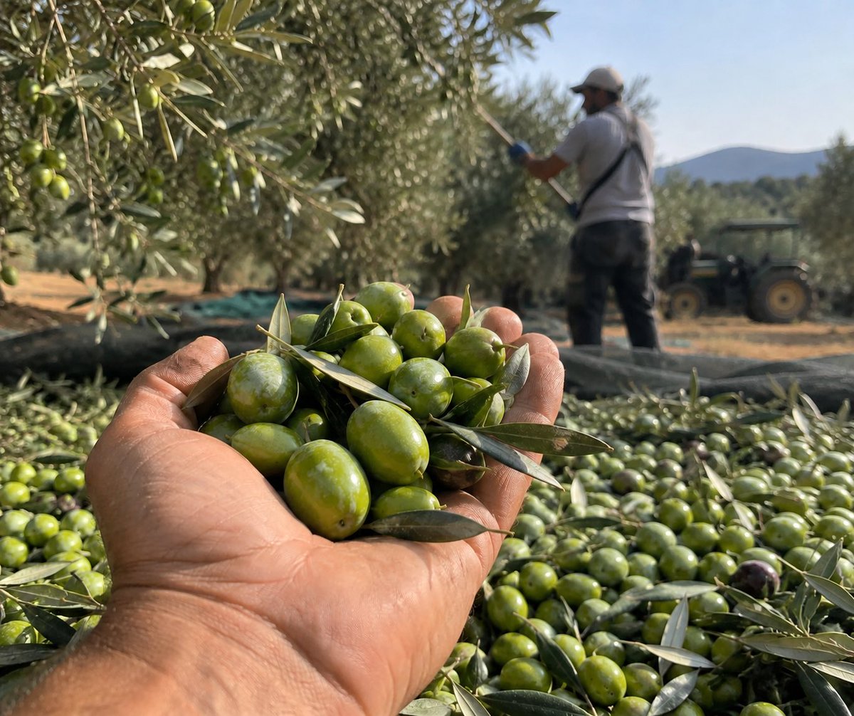 alvarosenan's tweet photo. Ahora mismo, miles de agricultores se juegan parte del valor de su cosecha en unos pocos milímetros.

Ha comenzado el verdeo de la aceituna en Andalucía.

Y este año hay un problema: el calor.

El olivo puede tener fruto.

Pero para aceituna de mesa no basta con tener kilos.

Importa el calibre.

Las altas temperaturas y la falta de agua pueden frenar el engorde del fruto y dejar fuera del verdeo aceitunas que acabarán destinadas a molino.

@ASAJASEVILLA llegó a advertir de pérdidas de hasta un 15% de la cosecha verdeable en las zonas más afectadas.

🫒 Gordal ya se está recogiendo.
🫒 Manzanilla acaba de empezar.
🫒 Hojiblanca llegará después.

Y buena parte de la campaña todavía depende de algo tan antiguo como la propia agricultura:

que llueva.