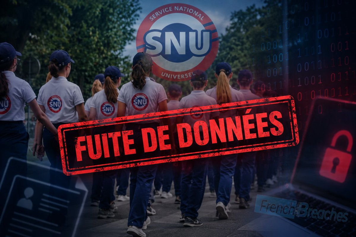 seblatombe's tweet photo. 🔴 Le Service national universel (SNU) confirme une possible fuite de données.

Selon le ministère, des comptes de responsables de structures ont été créés frauduleusement, permettant l’accès à certaines données : noms, prénoms, adresses e-mail et numéros de téléphone. https://t.co/eYtaDYWV4Q