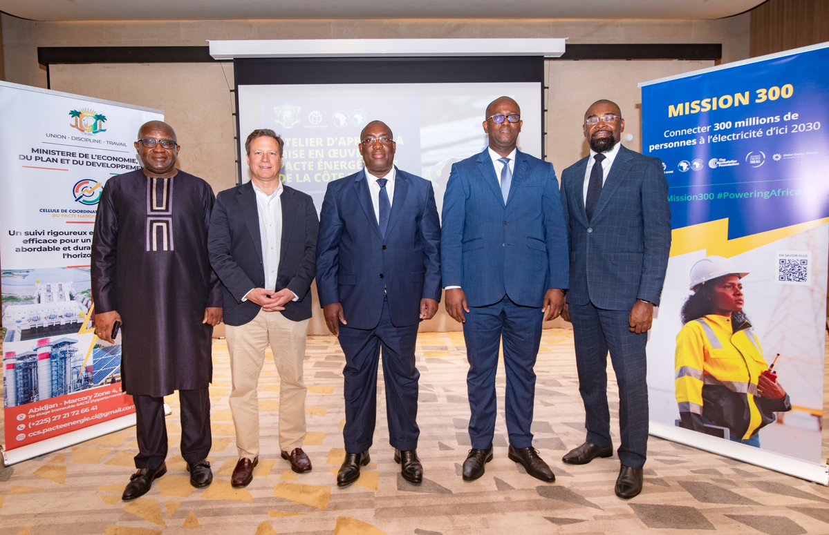 SEforALLorg's tweet photo. 3.56M people in Côte d’Ivoire gained electricity access in 2025 🇨🇮

In Abidjan, we joined @AfDB_Group &amp; #Mission300 partners to advance its National Energy Compact, the country-led plan for its 2030 energy goals.

More on our role in #Mission300:
https://t.co/NKikC6bPJw https://t.co/5ote0k617R