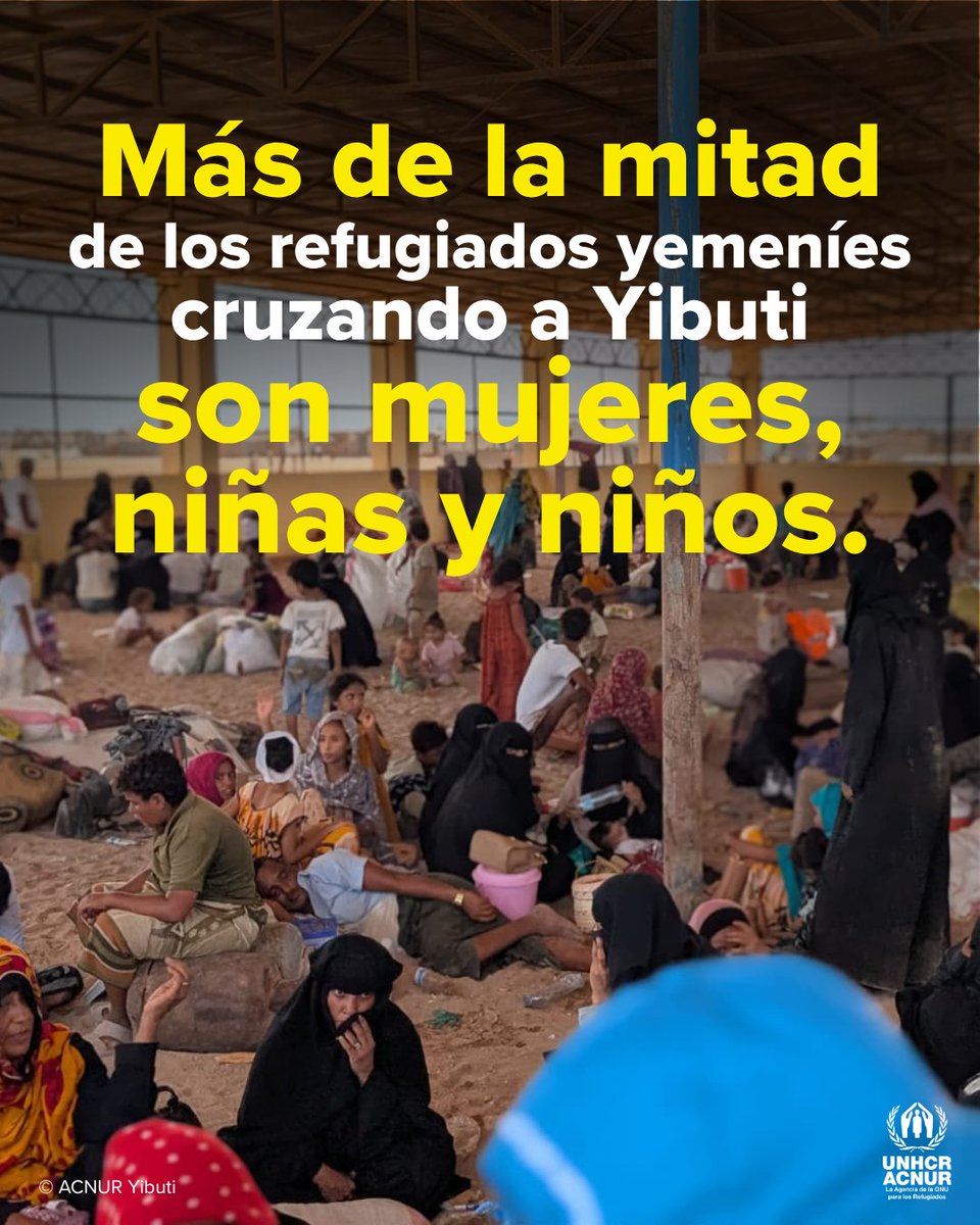ACNUR_es's tweet photo. Casi 3,000 personas han llegado a Yibuti en menos de una semana a medida que la escalada de violencia obliga a más familias a huir de Yemen.

Más de la mitad de los refugiados yemeníes que cruzan hacia Yibuti son mujeres y niños. https://t.co/XGLdoRUZa2